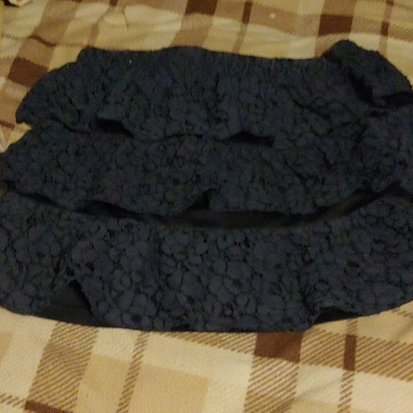 Navy Blue Floral Designed Skirt - Picture 1 of 1